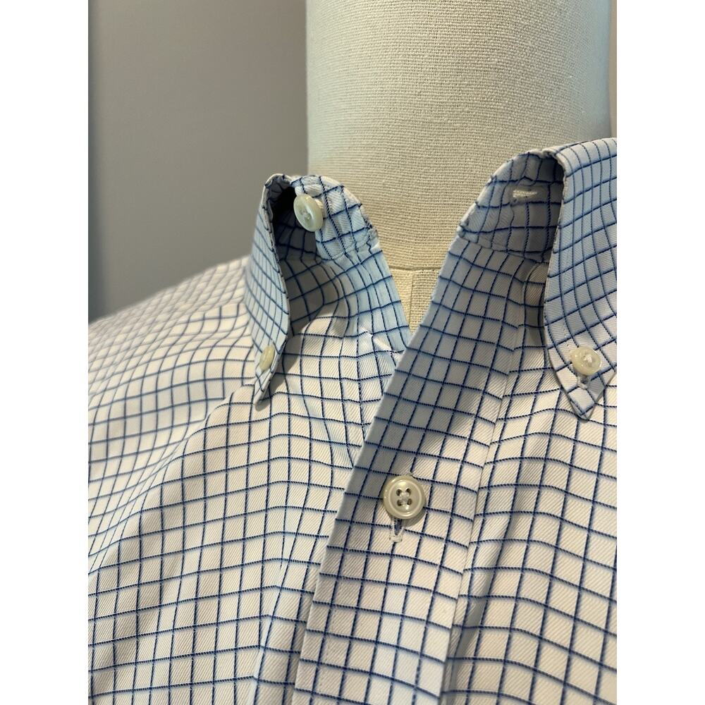 VNTG WALT DISNEY WORLD Shirt Men XXXL Long Sleeve Button Down Mickey Blue &White - Picture 4 of 16